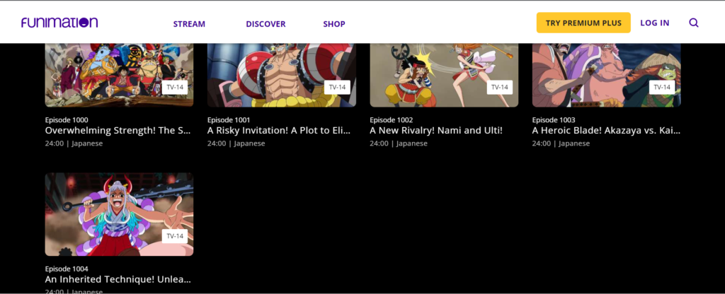 Does Funimation have One Piece