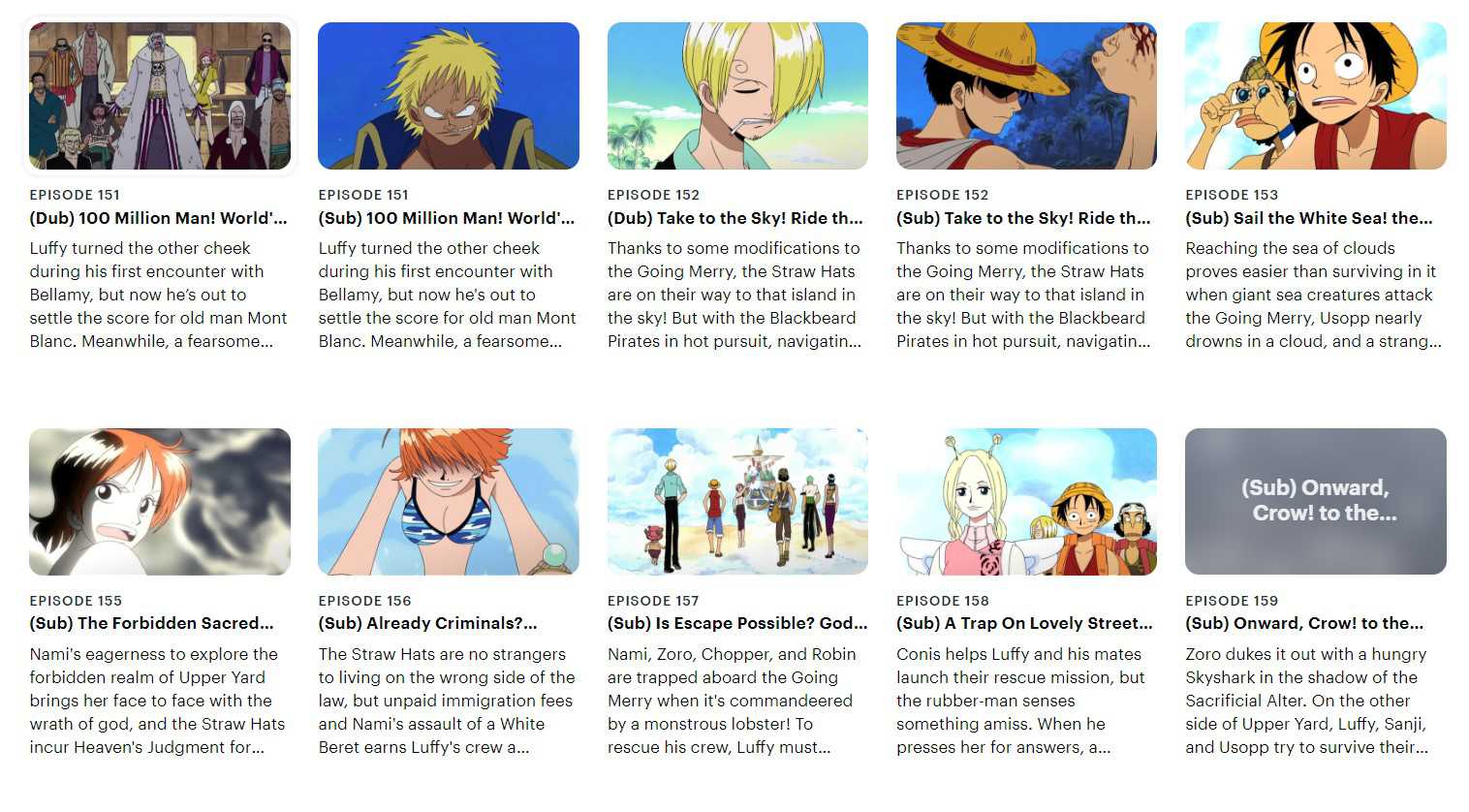 Watch One Piece on Hulu