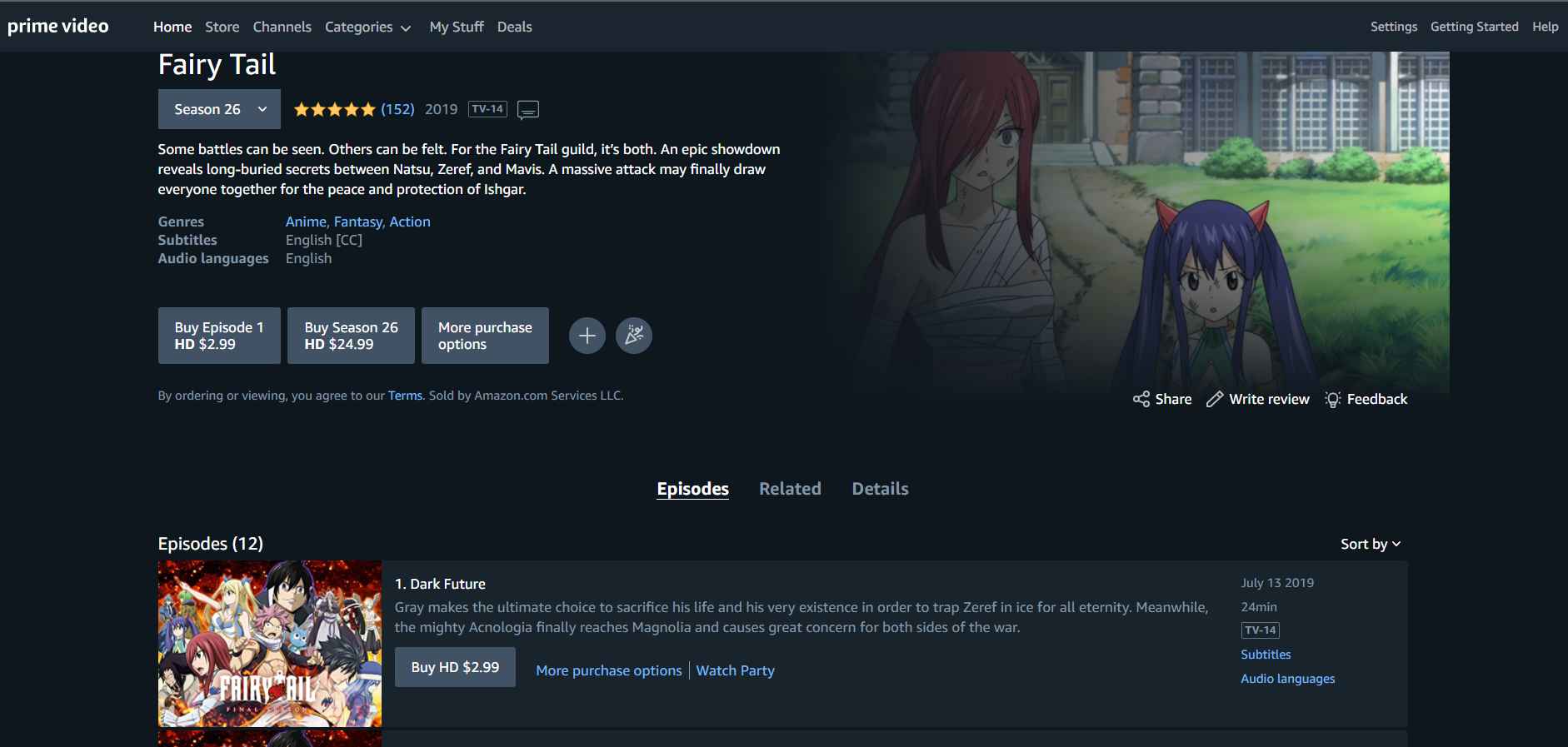 Fairy Tail on Amazon Prime Video