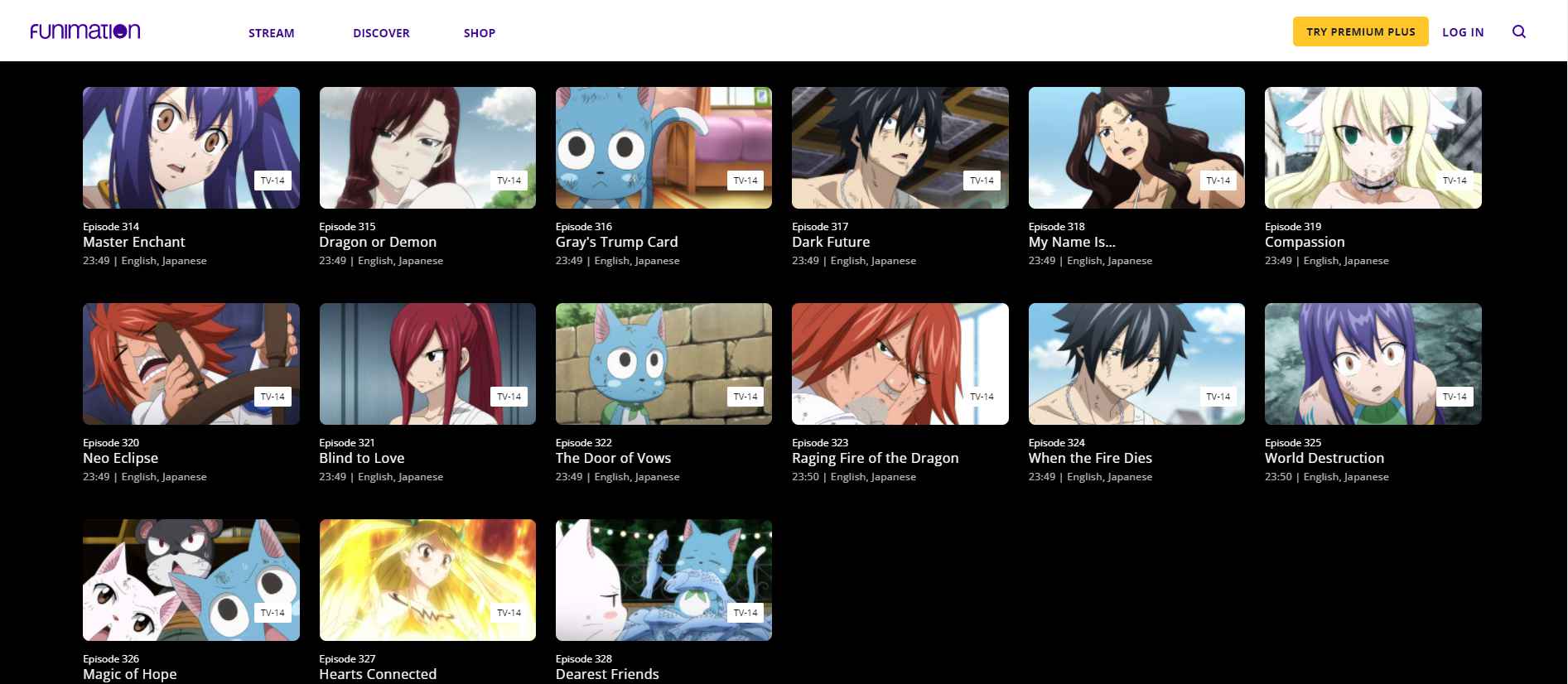 Fairy Tail on Funimation