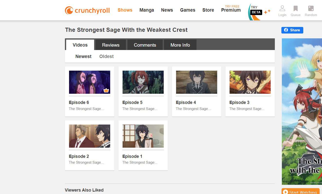 Watch The Strongest Sage With the Weakest Crest on Crunchyroll