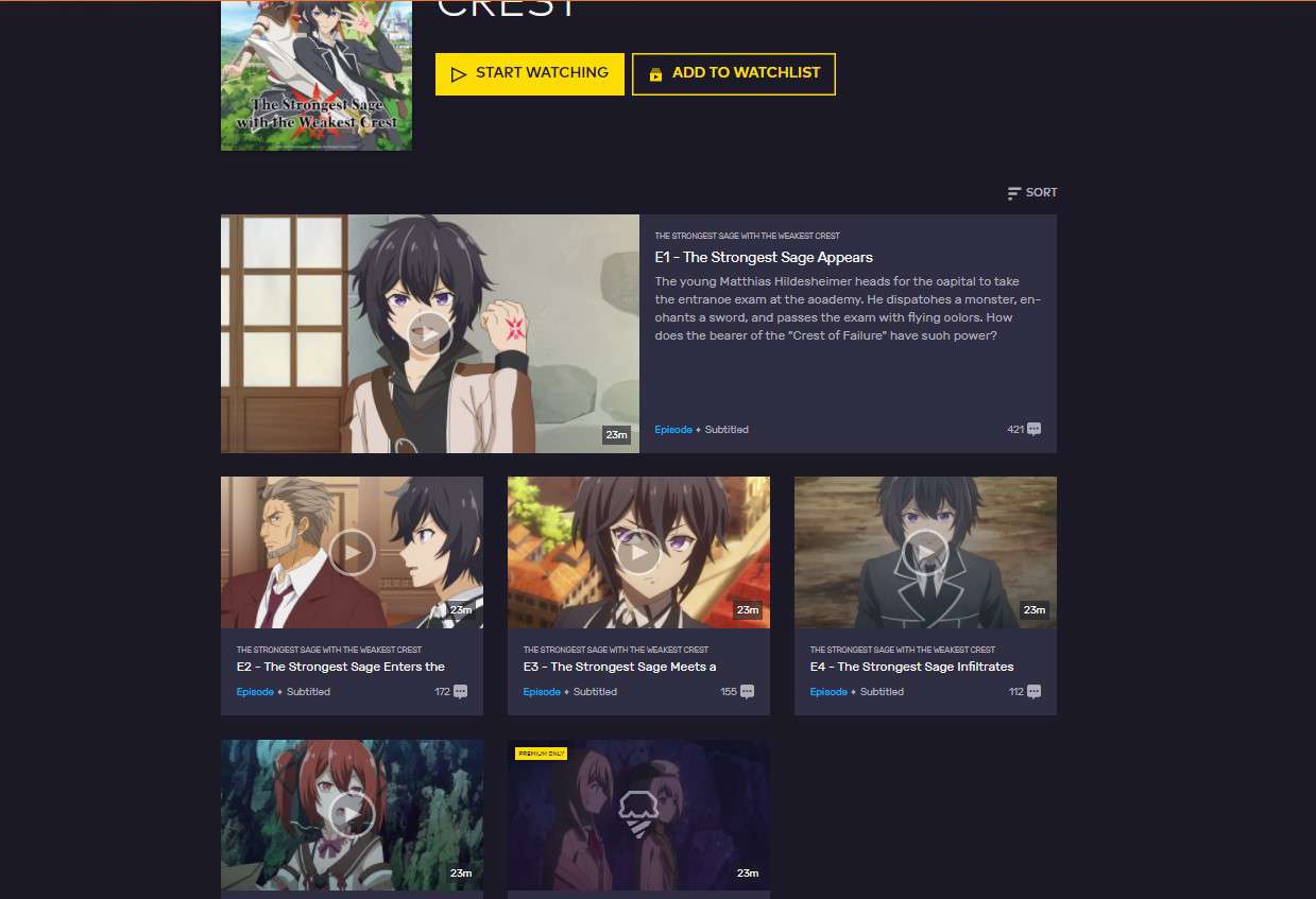 Watch The Strongest Sage With the Weakest Crest on VRV