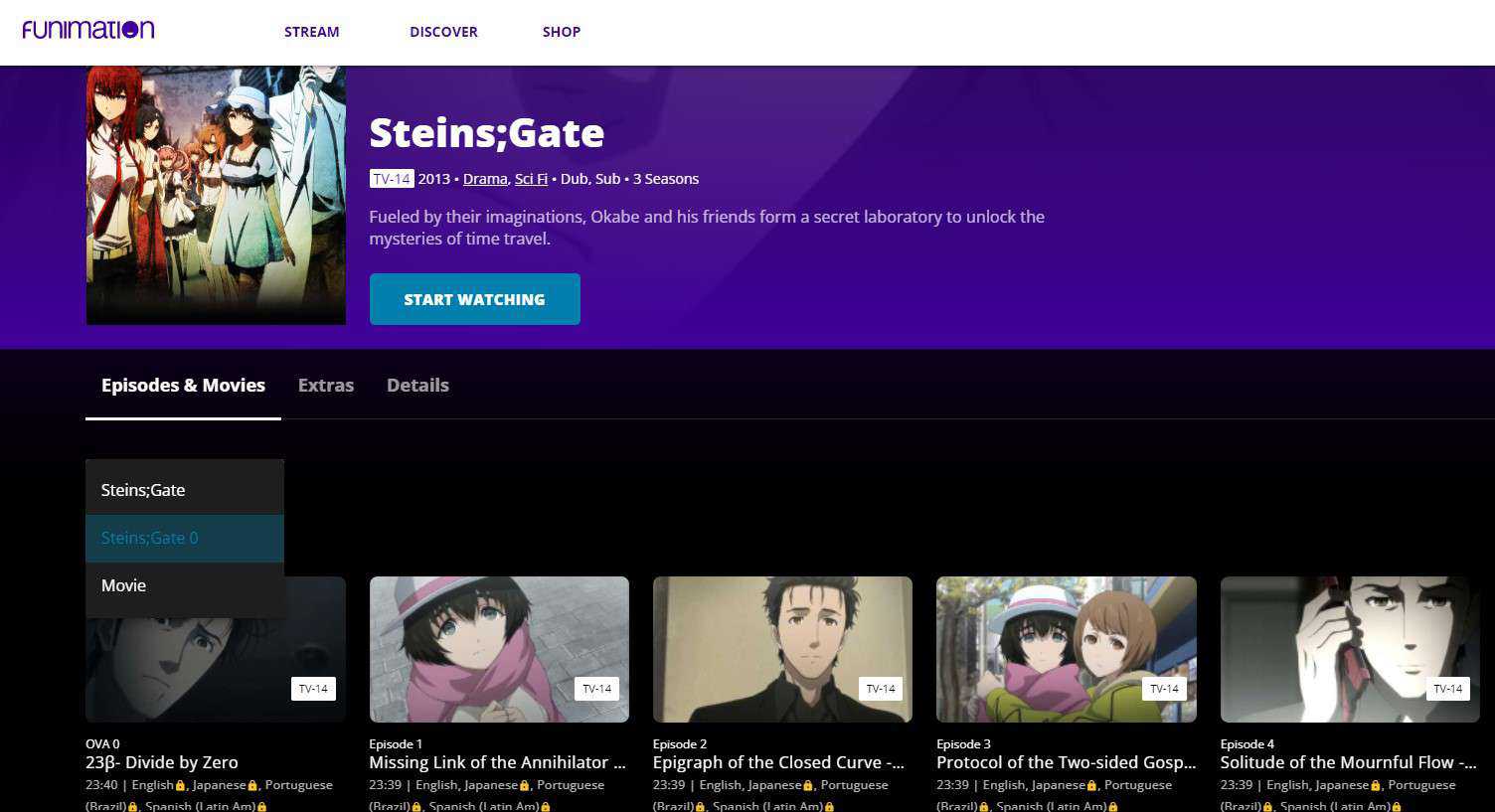 watch Steins;Gate on Funimation